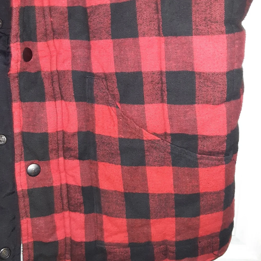 Reversible Quilted Casual Buffalo Check Plaid Men's Vest XL